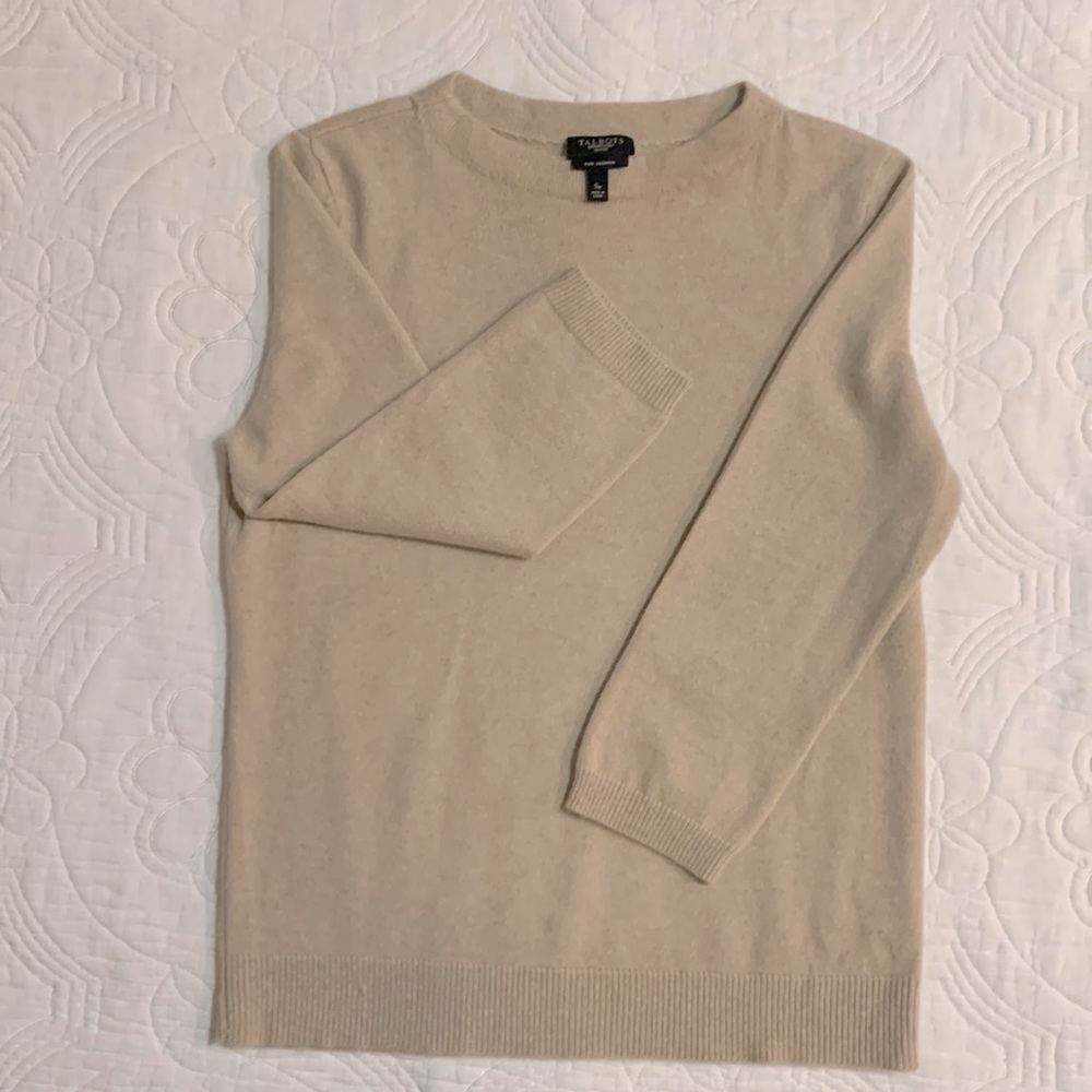 Talbots 100% Cashmere 3/4 Sleeve Sweater